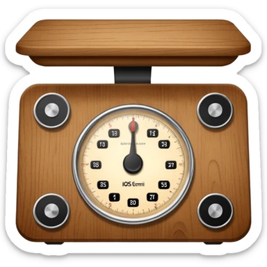 Make a weighing scale emoji in color brown sticker