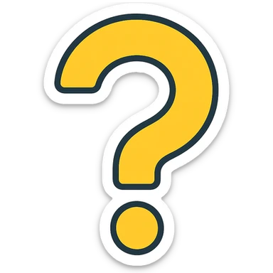 question mark icon lineal color icon with black outlines sticker