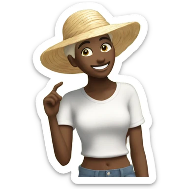 Being happy out in the sunshine ￼ sticker