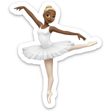 white ballerina  sticker
