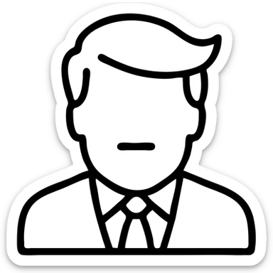 Donald Trump with his signature hairstyle sticker