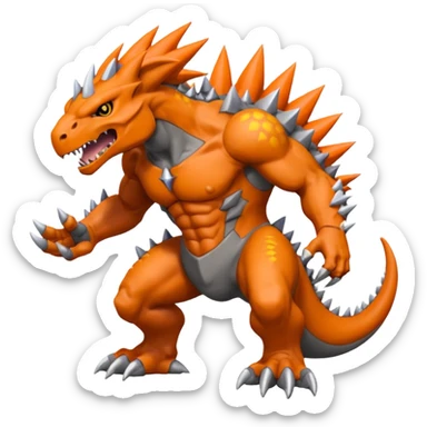 Tyrunt-Greymon-fusion (full Body) sticker