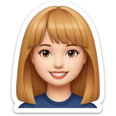 Debby Ryan with straight bangs sticker