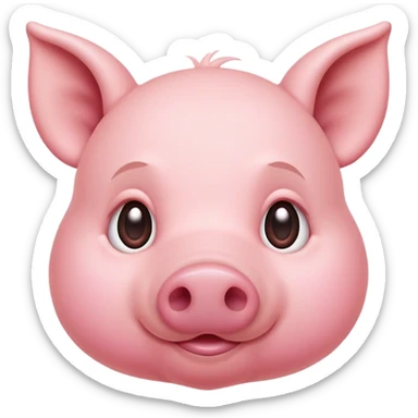 Cinematic Noble Piglet Portrait Emoji, Poised and regal, with a tiny, delicate build and a soft, smooth rosy-pink hide, deep-set soulful beady eyes, Simplified yet sharp and sophisticated features, highly detailed, glowing with a gentle, dignified glow, high shine, intelligent and endearing, stylized with an air of miniature nobility, focused and attentive, soft glowing outline, capturing the essence of a watchful and confident little piglet, so majestic it feels as though it could scamper out of the screen with effortless authority! sticker
