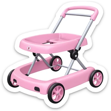 pink baby walker sticker