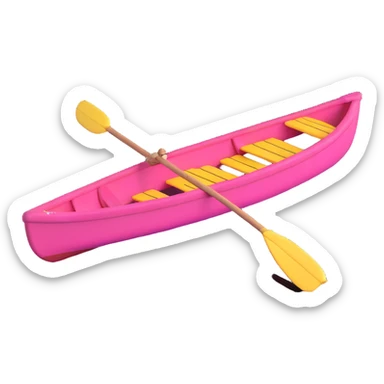 pink rowing boat sticker