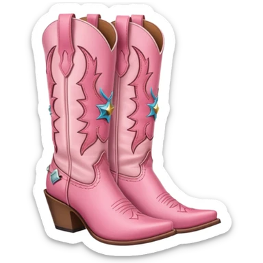 pink cowgirl boot sticker