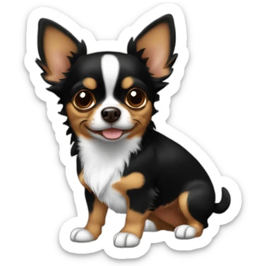 Yorkshire chihuahua black brown sticker