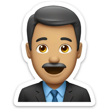 Un hombre con la lengua afuera sticker