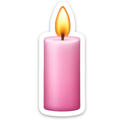Light pink Christmas candle sticker