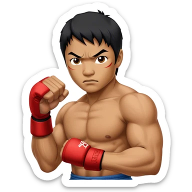 ​Cinematic Realistic Portrait of Tony Jaa, a close-up depiction capturing his intense, determined expression and finely detailed features, rendered with dramatic natural lighting that emphasizes his rugged athleticism and unmistakable martial arts presence, sticker