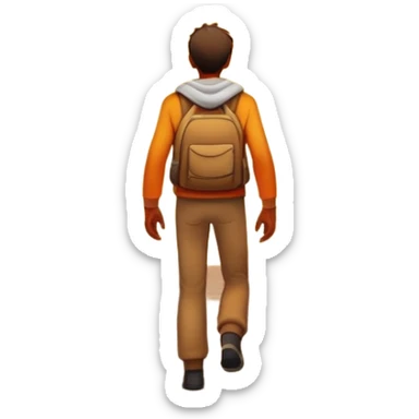 A man stands at the edge of a burning bridge, chest glowing with fiery purpose, his old self fading to ash as he strides forward into a bright, unknown future — no turning back. sticker