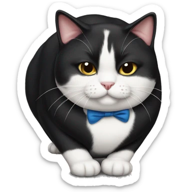 Very fat fucking tuxedo cat sticker