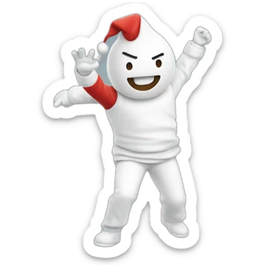 bonhomme qui fait un dab sticker