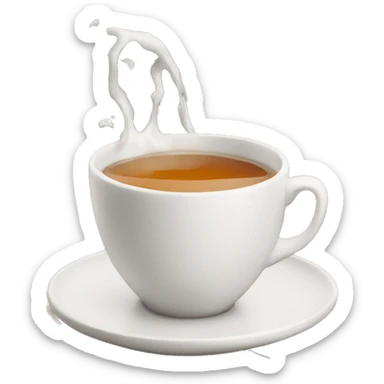 cup of tea spilling sticker