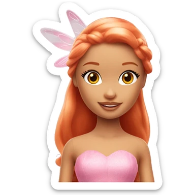 Attractive Barbie ginger fairy sticker