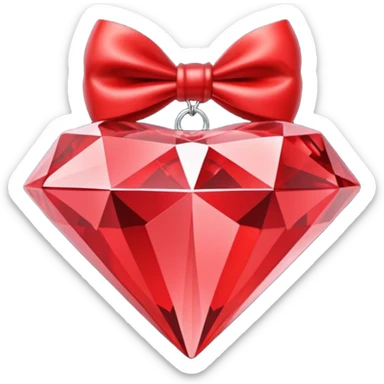  red bow shaped 56-carat diamond sticker