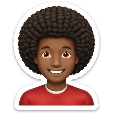 Black man afro sticker