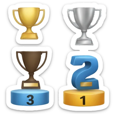 Competition podium places 1st 2nd and 3rd sticker