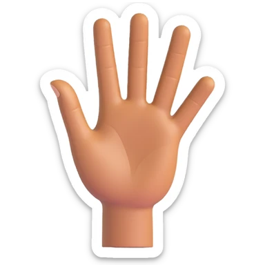 hand making the 'OK' gesture, light brown skin tone, 3D emoji style sticker