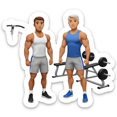 guy in gym with coach sticker