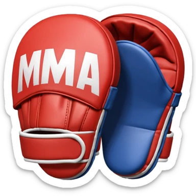 MMA focus mitt object icon, training mitt pad, leather texture, 3D cartoon, mobile game icon style, centered, clean background, no text, no watermark
 sticker