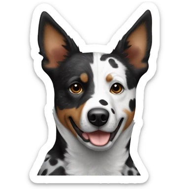 Black and white spotted Australian cattle dog, no brown sticker