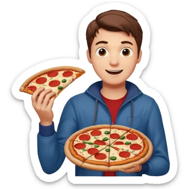 Peter Parker pizza time sticker