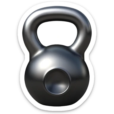 kettlebell with shine effect sticker