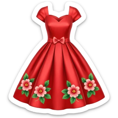 red rose dress no body sticker