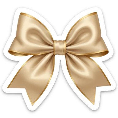 Beige bow sticker