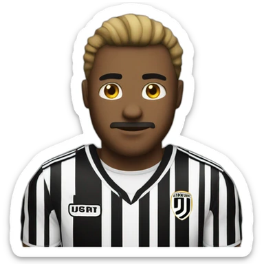 guy with juventus shirt handcuffed in front sticker