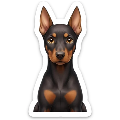 cinematic-noble-doberman puppy-portrait-emoji,-poised-and-regal,-with-a-strong,-athletic-build-and-a-lustrous,-well-groomed-black and tan fur,-deep-set-soulful-brown-eyes,-simplified-yet-sharp-and-sophisticated-features,-highly-detailed, sticker