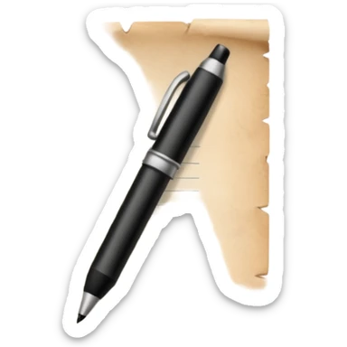 hand writing on a piece of paper sticker