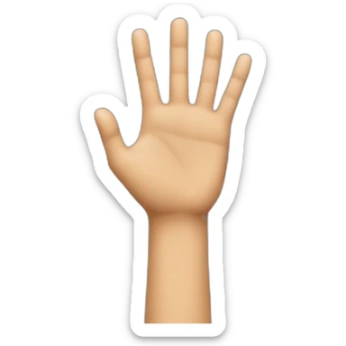 The two hands side by side with just the middle and index fingers raised. sticker