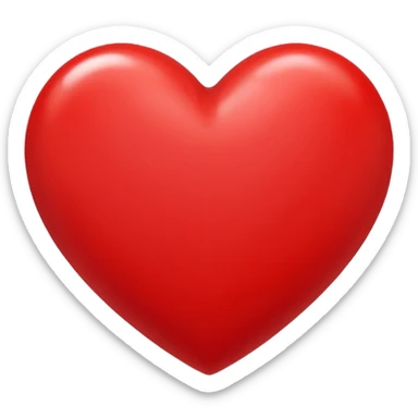 A red heart with a "J" in it sticker