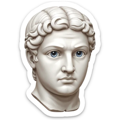 white marble greek statue head  sticker
