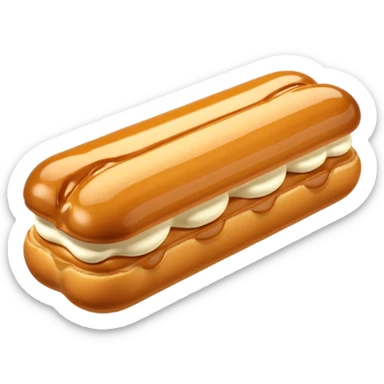 3d realistic Butterscotch éclair  sticker