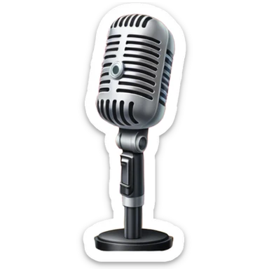 Icon for 50s American Musical Theater: a retro stage with neon lights, a classic microphone, musical notes, vintage theater curtains, and Broadway-style elements. Avoid focusing solely on the piano. Transparent background. sticker