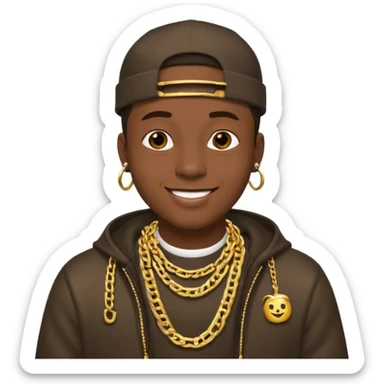 headshot of a male rapper sticker