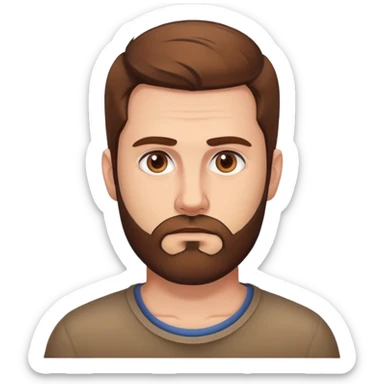 "- Nam
- 30 tuổi
- Da trắng
- Tóc nâu 
- Râu quai nón nâu
- Mặt nghiêm túc
" sticker