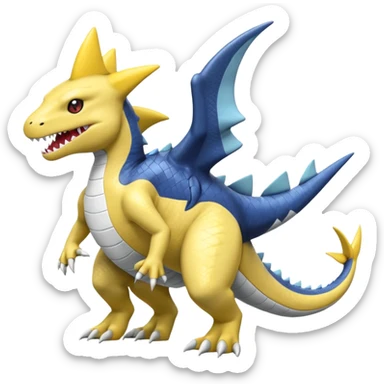 Garchomp-Ampharos-Sharpedo-Rhypherior-Sceptile-fusion sticker