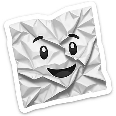 crumpled receipt sticker