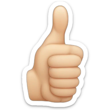 thumbs up emoji where the thumb is missing and the hand is wounded sticker