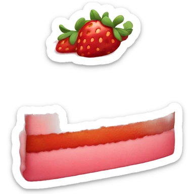 Pretty strawberry cake sticker