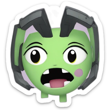 gir from invader zim sticker