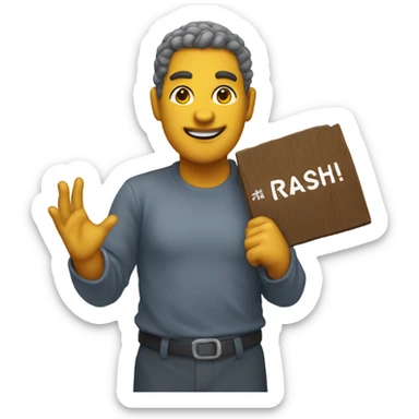 God holding a sign that says don’t crash out sticker