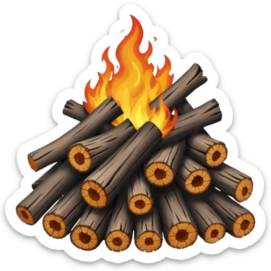 Smoking a wood sticker