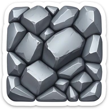 Cinematic Realistic Lead Ore, Heavy and dense, with a matte gray surface and subtle metallic glimmer. The metal's weight and durability are evident, with soft, sharp edges and a slight texture that enhances its solid presence. Soft glowing outline, capturing the essence of raw strength and industrial power in lead ore. sticker