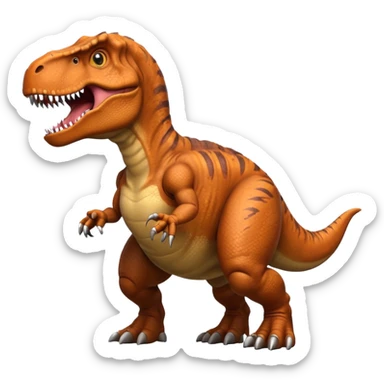 A t-rex with a big arm sticker